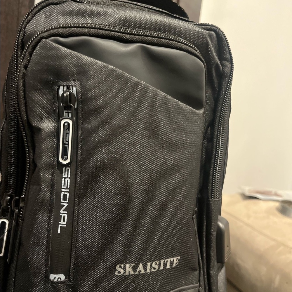 Black Men's Backpack - Picture 2 of 4